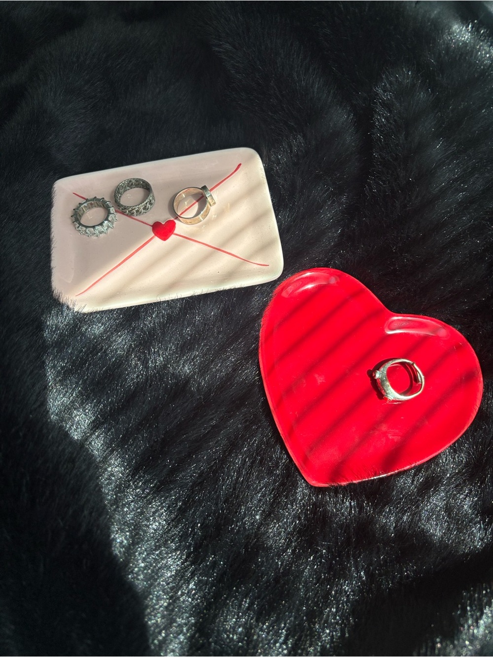 Heart Jewelry Tray Set ❤️ Trinket Dish Cute Decor